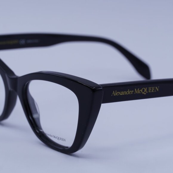Alexander McQueen AM0305O 001 Eyeglasses Black 50mm Cat Eye Frame - Picture 6 of 11